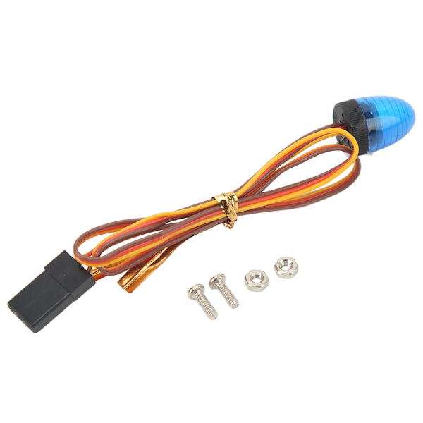 RC-auton hälytysvalo 5 valotilaa korkea simulaatio pyöreä kompakti 10x15mm LED-varoitusvalo 1/10 RC-autolle sininen