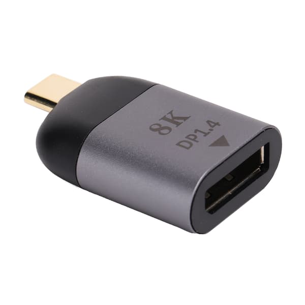 Type-C til DP1.4-adapter aluminiumslegering bærbar 8K HD-videotransmitter elektroniske komponenter