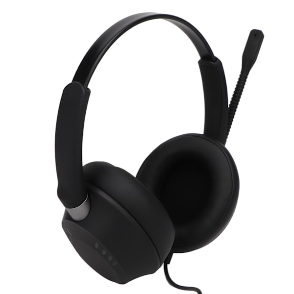 3,5 mm mobiltelefonheadset med mikrofon brusreducerande binaural kundtjänst hörlurar för callcenter kontor