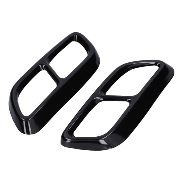 2 STK 4-udstødningsrørhalehalsramme Quad Outlet Blank Sort Erstatning for Cadillac CT5 2020