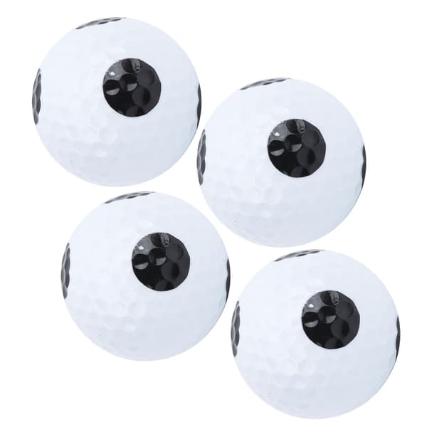 4 stk. Golf Putting Træning Dobbeltlag Spillebold Hvid Sort Bold Sort Prik Bold