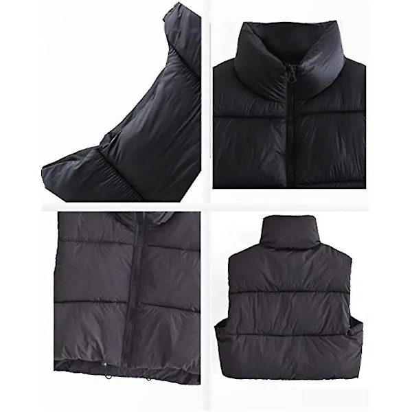 Ærmeløs Let Brun Puffer Vest til Kvinder XL