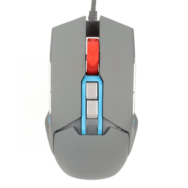 Stemmemus Makroprogrammering Indbygget mikrofon Højttaler Farvebaggrundslys 3 niveauer DPI Office Gaming Mouse