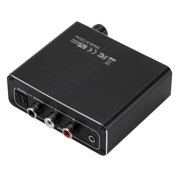 DAC-konverter Digital Optisk Koaksial Lydkonverter To-vejs Switch Lydadapter