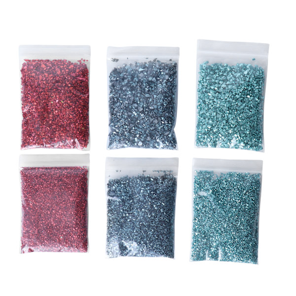 DIY Resin Filler Uregelmæssige glaschips Knust glas Form Filler Glitter Nail Art Craft Vase Dekoration