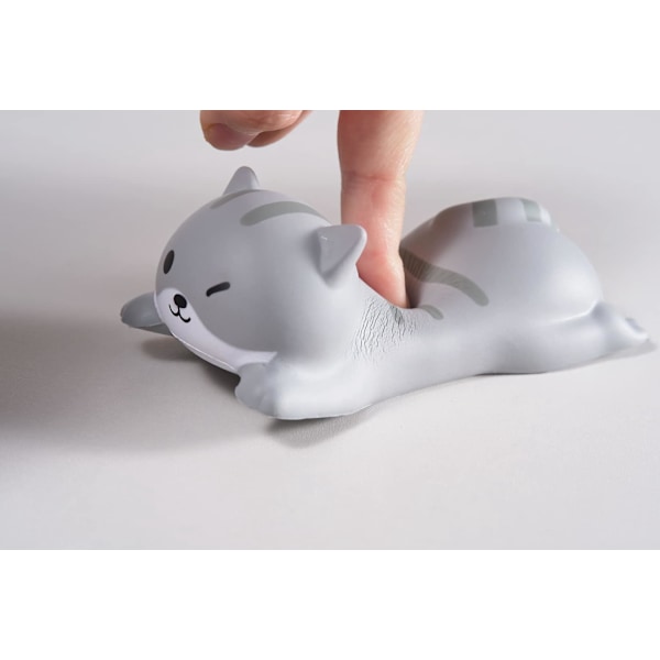 Söt Ergonomisk Handledsstöd för Mus och Tangentbord Långsamt Stigande PU Kattdesign Armstöd för Skrivbord