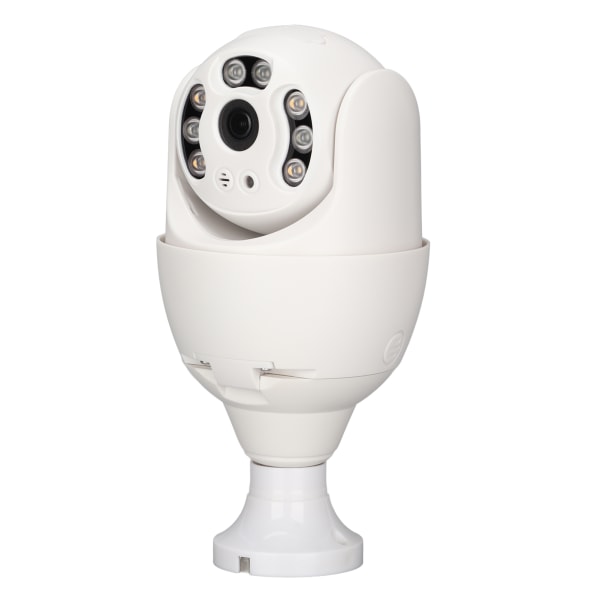 WiFi-lamppukamera 1920 x 1080 langaton kodinvalvontakamera kaksisuuntaisella äänen infrapunavalolla DP18 valkoinen