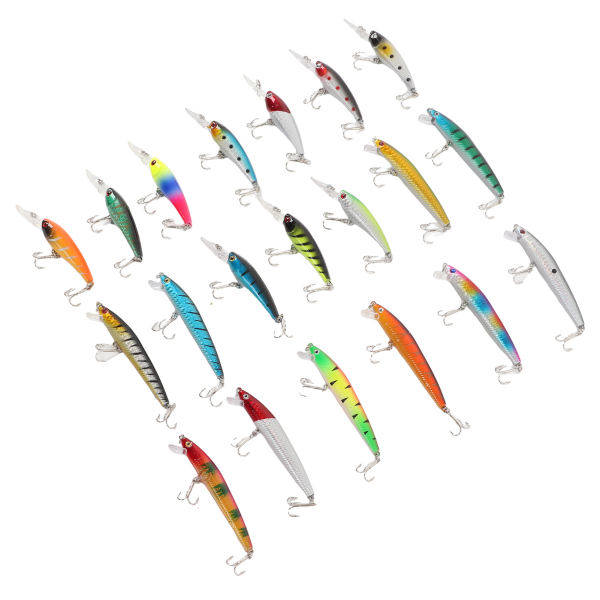 20PCS fiskeutstyr sett kunstig fiske agn gjenbrukbar fiskeutstyr tilbehør for utendørs