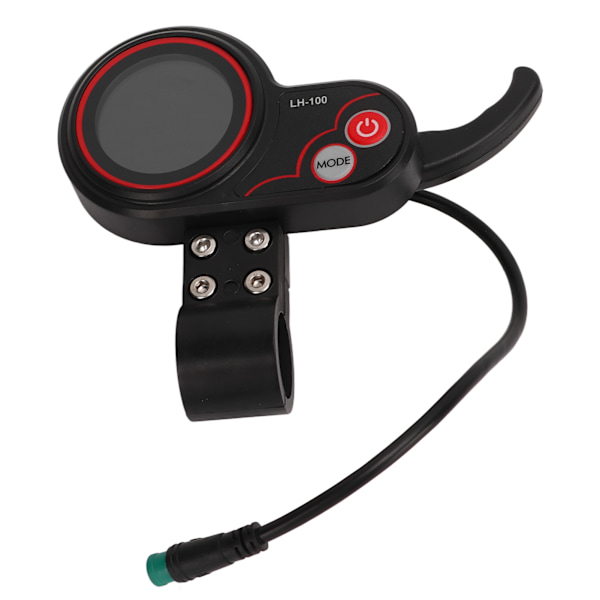 Elektrisk cykel LCD-displaymätare med 5P vattentät kontakt 24V 36V 48V 60V Kontrollpanel för 22,2 mm elektrisk scooter