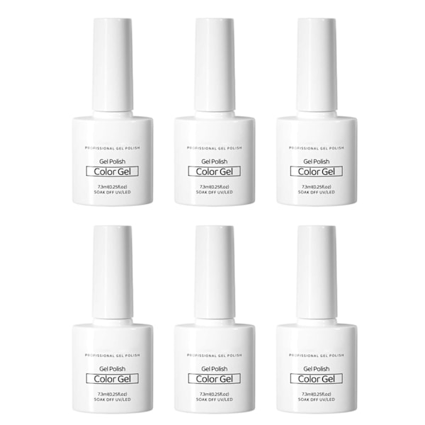 Gel nagellack kit 6 färger professionell långvarig ljus färg harts nagellack för alla årstider