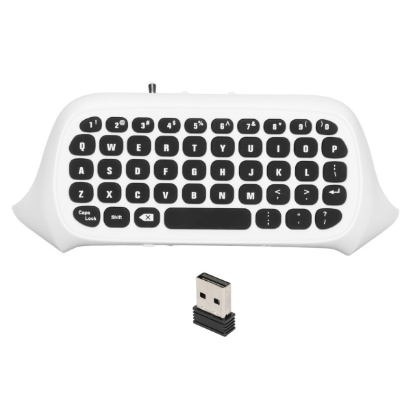 Spilcontroller-tastatur 2,4 GHz spilkonsol-tastatur med lyd og headset-stik til Xbox Series X Series S One S White White