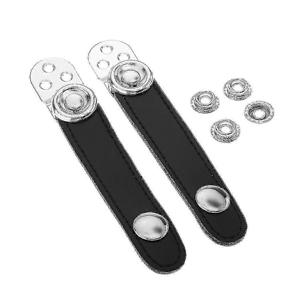2 Stycken PU Läder Dragspelsbälg Remhållare Spännen Remmar Dragspel Blåsinstrument Delar Tillbehör 8.6cm