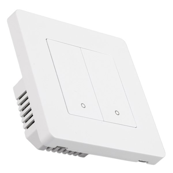 Smart ljusströmbrytare för Zigbee 2-gängs timing dimning omvänd dubbelkontroll Smart Switch Panel AC100-240V Vit