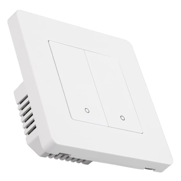 Smart lysbryter for Zigbee 2-gjengs tidsdimming revers dobbel kontroll smart bryterpanel AC100-240V hvit