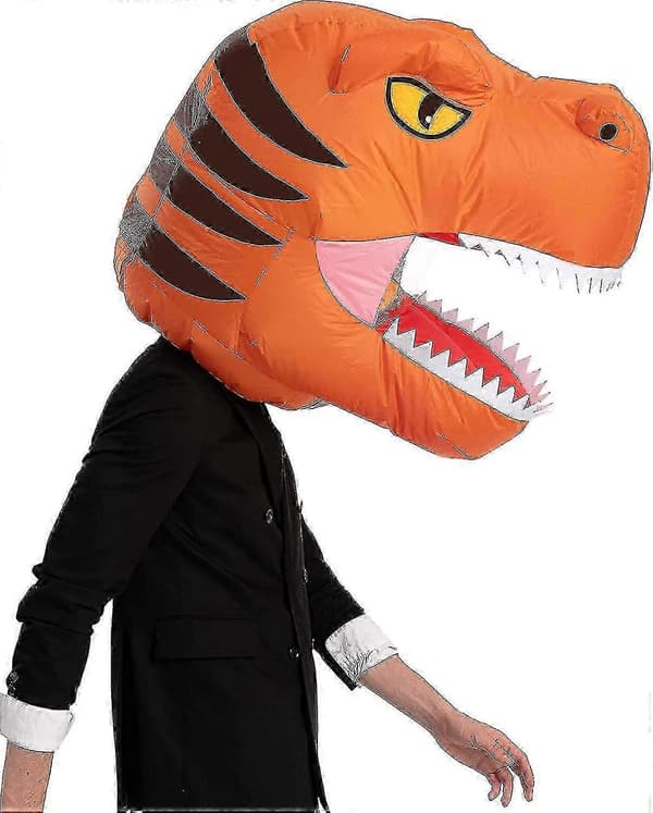 Halloween Helkropps Bobblehead Uppblåsbar Kostym Lufthuvudmask Halloween Kostym C