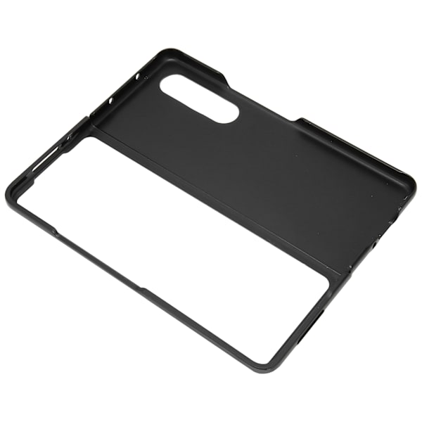 Business Läder Telefonfodral för Galaxy Z Fold 3 Dammsäker Fällbar Skärm Telefonfodral Svart