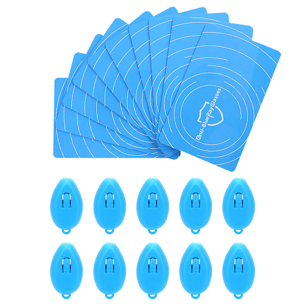 10 set Professional Anti Blue Light Test -tunnistuskortti Blue Light Generator Card