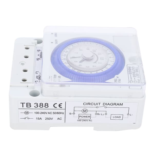 TB‑388 24-timmars tidur programmerbar kvartsstyrd stegmotor timer AC100‑240V 50/60Hz