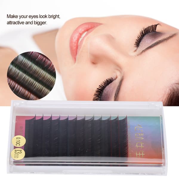 Gradient Ramp Soft Blended False Eyelashes Extension Long Fake Eye Lashes 0.10C 13mm