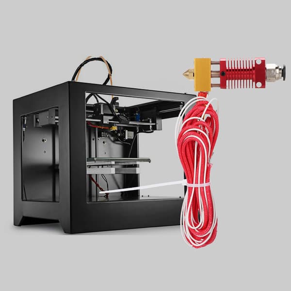 CR10 Rød Ekstruder Hotend Kit Ekstern Gevindforbindelse 3D Printer Tilbehør (12V 40W)
