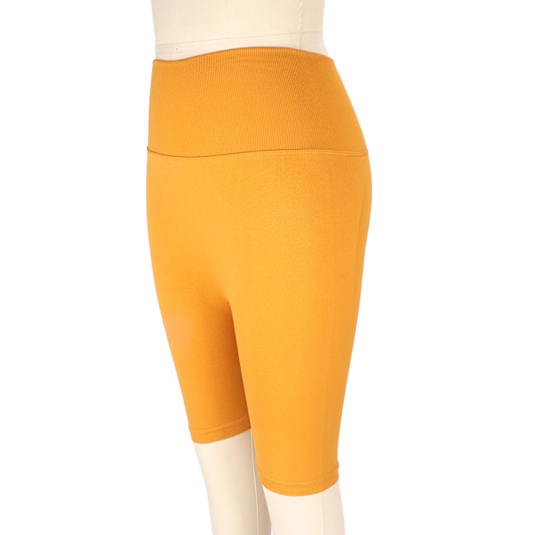 Kvinde Butt Lifting Yoga Shorts Mavekontrol Slim Fit Høj Talje Hurtigtørrende Åndbar Træningsshorts Orange L