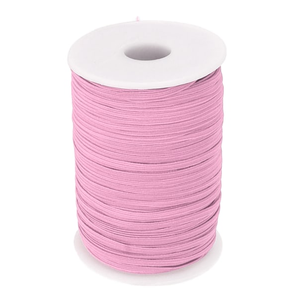 Elastisk ledning 50 Yards 0,1 tommer bred blød fleksibel nylon åndbar vaskbar armbåndssnor til håndværk DIY perler Pink