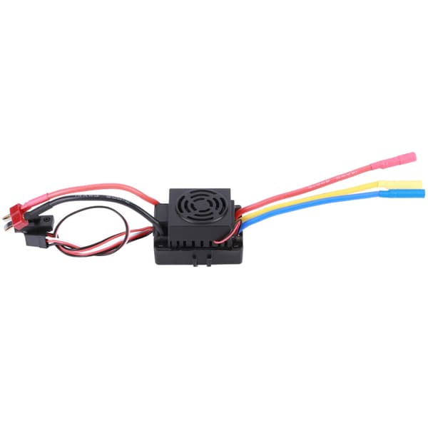 HOBBYFANS 60A Brushless ESC Sensorløs Elektronisk Hastighetskontroll med 4.0 Bananhode for RC Bil Svart