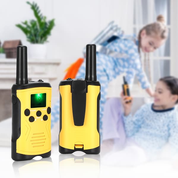T50 2 STK Børne Walkie-Talkie Udendørs Intercom Walky Talky Legetøj 3KMYellow
