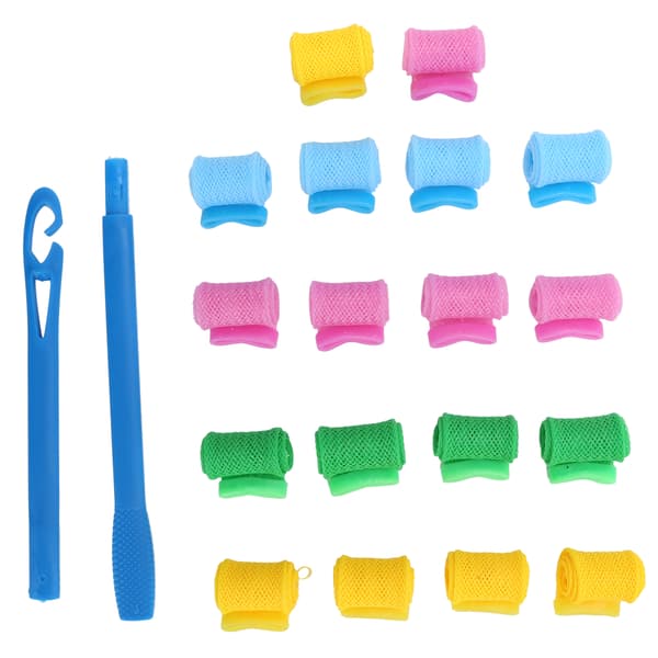 Professionelle DIY Hår Curlers Ruller Spiral Krøller med Krog Håndtag Hårstyling Værktøjssæt