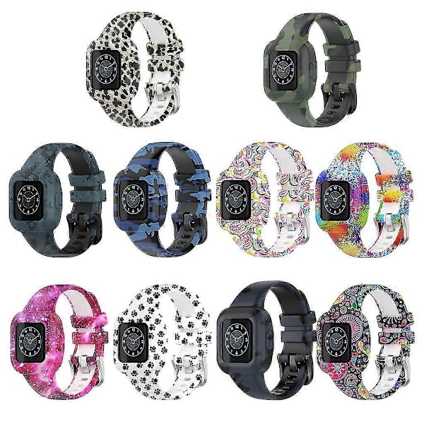 Garmin Fit Jr 3/Vivofit Jr 3 Åndbar Rem - Svedtæt & Anti-ridse Camouflage Blå