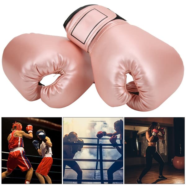 Andningsbara boxningshandskar i PU-läder för barn Sanda Sparring Sandsäck Mitts Träningsutrustning Rosa