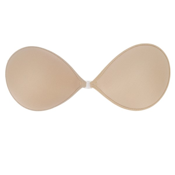Axelbandslös självhäftande BH Rygglös Push Up One Piece 3/4 kopp Deep V Seamless Silikon BH för Bröllopsklänning D