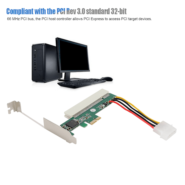 ST43 PEX 8112 2.5 Gbps PCI Express - PCI Rev 3.0 32-bittinen 66 MHz PCI-väyläsilta nousukortti