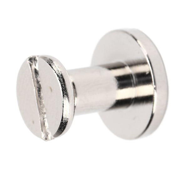 200 set Chicago-skruvar 9,5x8mm DIY enhetlig beläggning mässing läderskruv nitar runt huvud koppar nitar fästelement silver
