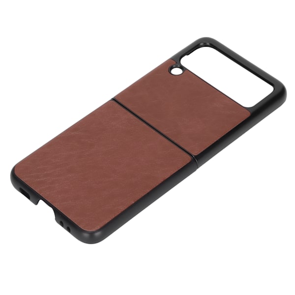 Läderfodral för Samsung Galaxy Z Flip 3 Mobiltelefon Anti Scratch Shockproof CoverBrun
