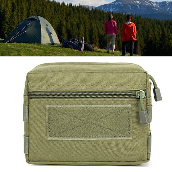 Udendørs sports bæltetaske Fanny Pack Multi Purpose Vandring Fiskeri Medicinsk bæltetaske OD Grøn