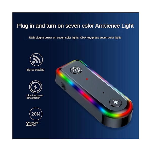 Trådløs Bluetooth 5.3 sender-mottakeradapter for bilstereo