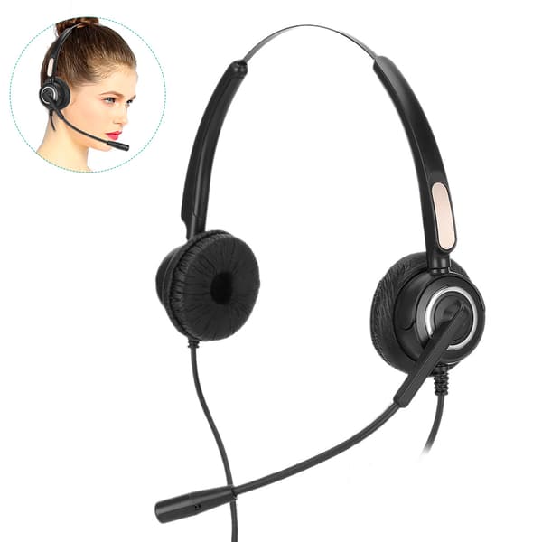 510D USB Computer Øretelefon Service Telefonoperatør Headset Justerbart Komfortabelt Kommunikations Headphone