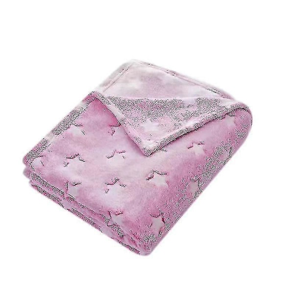 Selvlysende pledd, premium supermykt varmt kosete pelspledd rosa 100*150