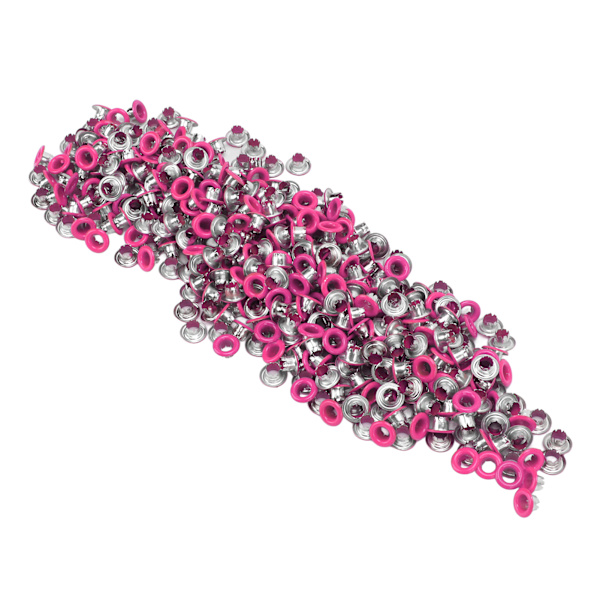 500 stk trykknapper i jernmateriale, flate, glatte, lyse overflater, lette, fargerike syknapper YK4/5C28 (rosa rød)