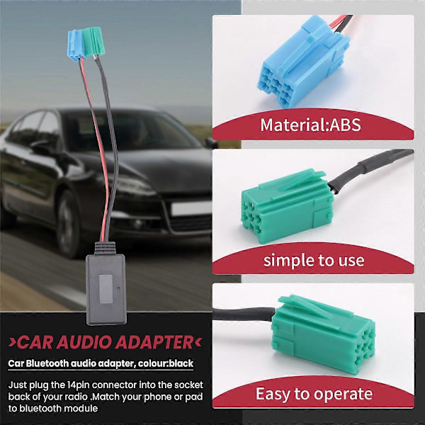 Auton Bluetooth-audioadapteriliitäntä MINI 6Pin & 8Pin