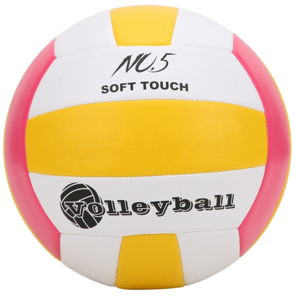 LEIJAIER PU Butyl Liner Maskinsying Standard myk anti-eksplosjonsvolleyball for treningskonkurranse (rosa)