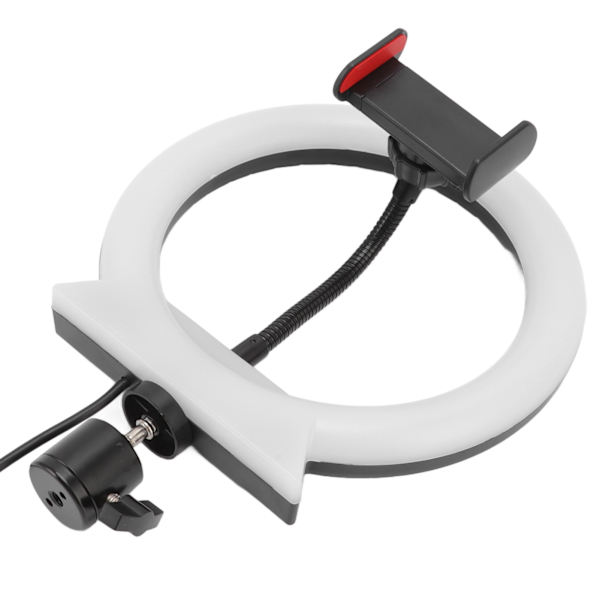LED-sirkellys justerbart USB-lading RGB Live Fill Light med panorering og vippefunksjon for fotografering