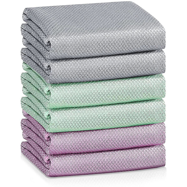 Ränderfria Mikrofiber Rengöringsdukar för Glas - 8-pack