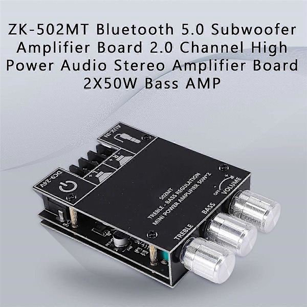 -502MT Bluetooth 5.0 Subwoofer Forstærkerkort 2.0 Kanal