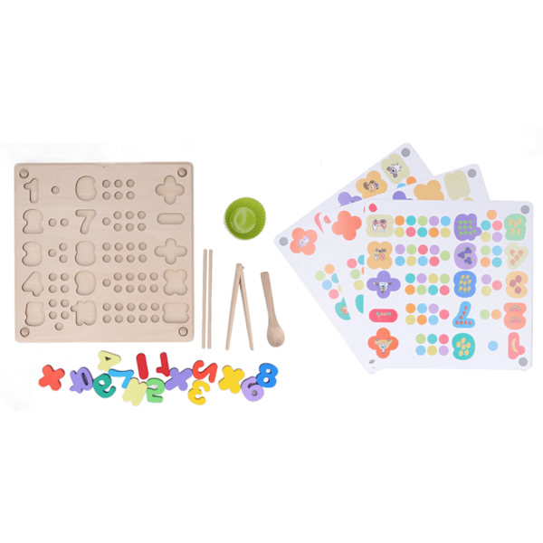 Träpluggbrädespels matematiska färdighetsutveckling Montessori leksaker tidiga pedagogiska leksaker