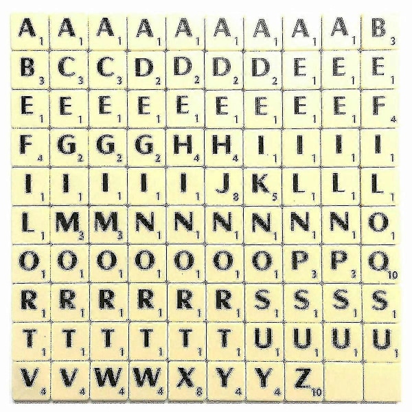 A-z Muoviset Scrabble-laatat Aakkoset Kirjaimet Pistemäärä Numerot 500 kpl