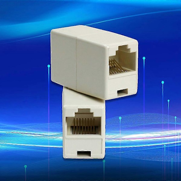 Rj45 Kobler Nettverksforlengeradaptere Nettkabel Skjøtekontakter 5 stk