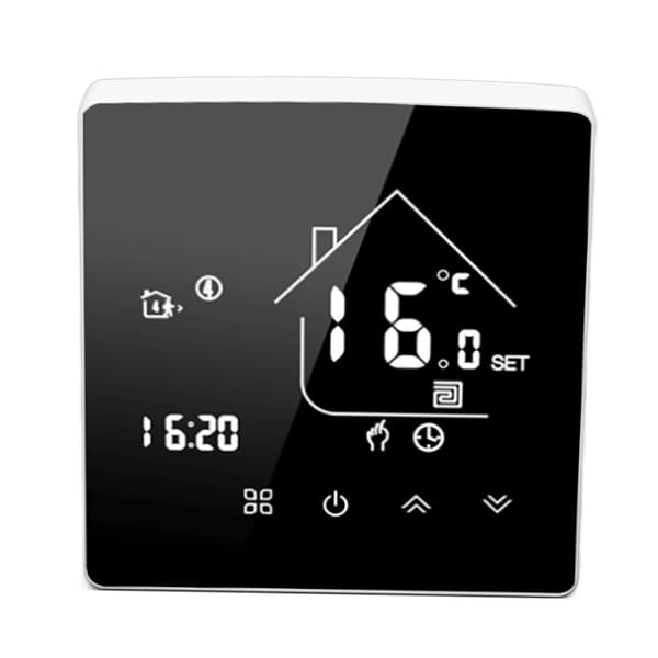 Smart termostat LCD-pekskärm termostat programmerbar temperaturregulator för panna 95‑240V dold installation