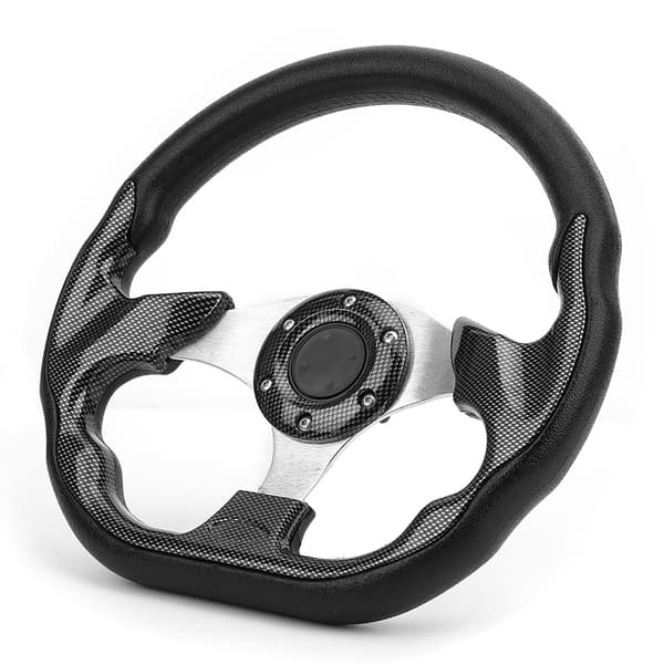320MM Universal Bilrattstyre Kolfiber Stil Racing Drift med Hornknapp